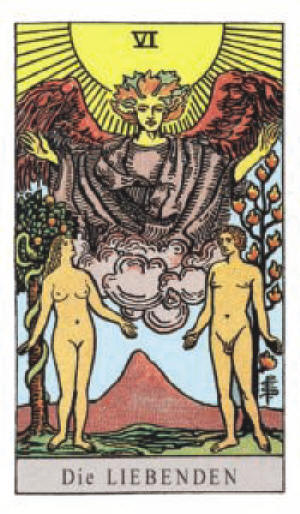 Tarotkarte Die Liebenden im Rider-Waite Tarot-Deck